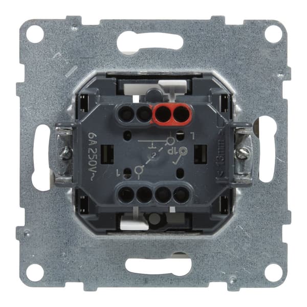 Enkelt tryk - 6 A - 250 V~ - automatiske terminaler, HVID SUNO