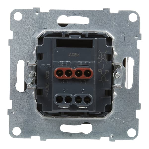 Krydsforbindelse - 10 AX - 250 V~ - skrueterminaler, SORT SUNO