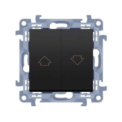 Rullejalousieafbryder (modul) 10A, 250V~, skrueterminaler, matsort, SIMON10