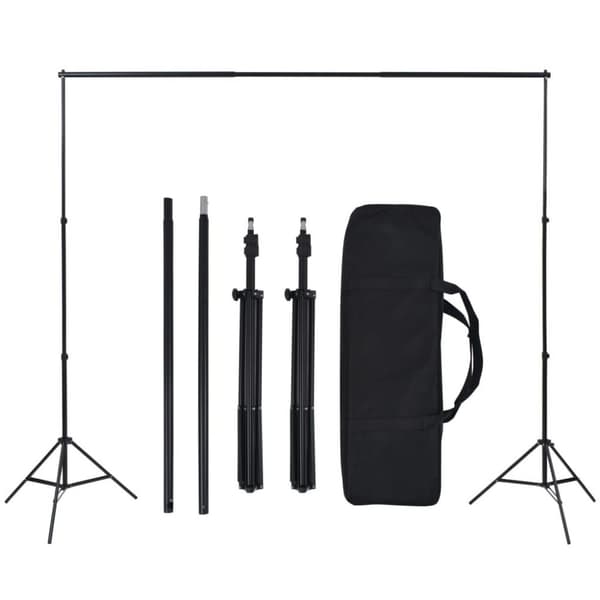 vidaXL Fotostudiosett med 5 fargerike bakgrunner og justerbar ramme