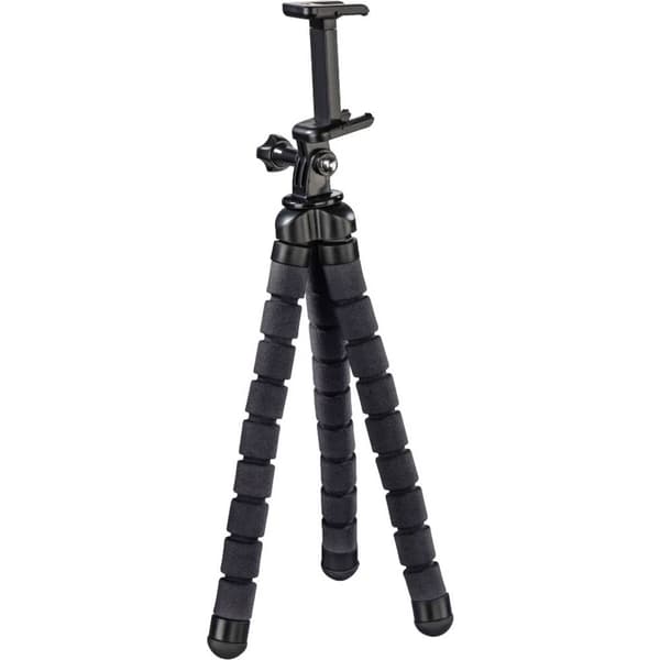 Hama Flex Trebensstativ 1/4  Arbetshöjd=9 - 26 cm Svart för Smartphone & GoPro