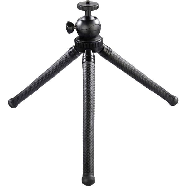 Hama FlexPro Trebensstativ 1/4 Arbetshöjd=16 - 27 cm Svart för Smartphone & GoPro, kulled
