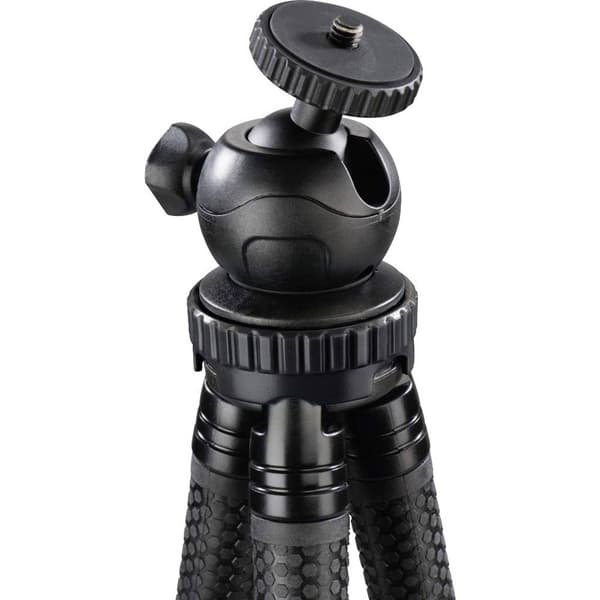 Hama FlexPro Trebensstativ 1/4 Arbetshöjd=16 - 27 cm Svart för Smartphone & GoPro, kulled