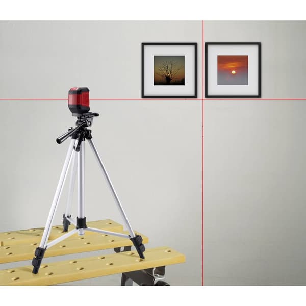 TOOLCRAFT Tripod 1/4  Arbetshöjd=51 - 150 cm Silver Inox Vattenpass