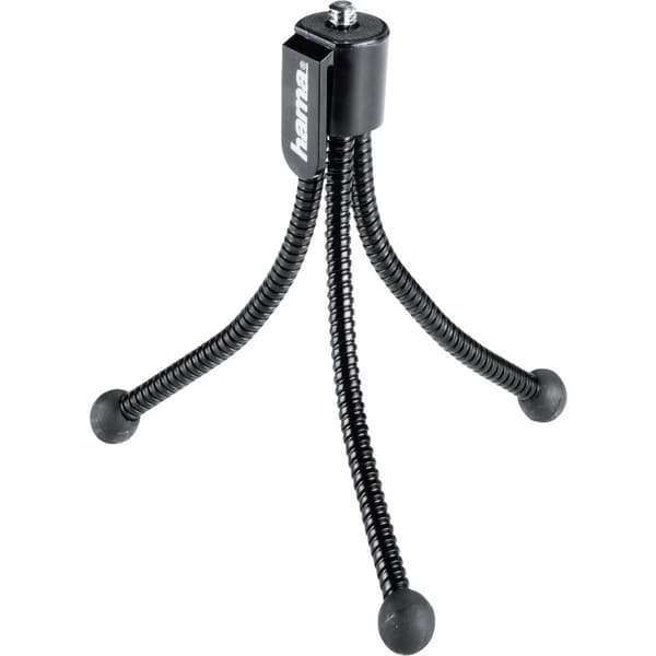 Hama Flexi M Ministativ 1/4  Arbetshöjd=7 - 10 cm Svart för Smartphone & GoPro