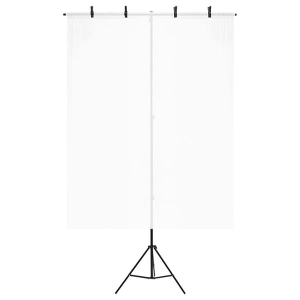 vidaXL Bakgrunnsstativ T-form svart 151x60x(70-200) cm