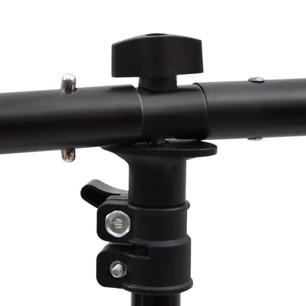 vidaXL Bakgrunnsstativ T-form svart 151x60x(70-200) cm