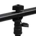 Pikkukuva 8 / 9: vidaXL T-muotoinen taustakankaan teline musta 91x60x(70-200) cm
