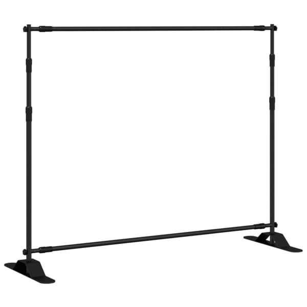 vidaXL Bakgrundsstativ 2 st svart 254x243 cm stål