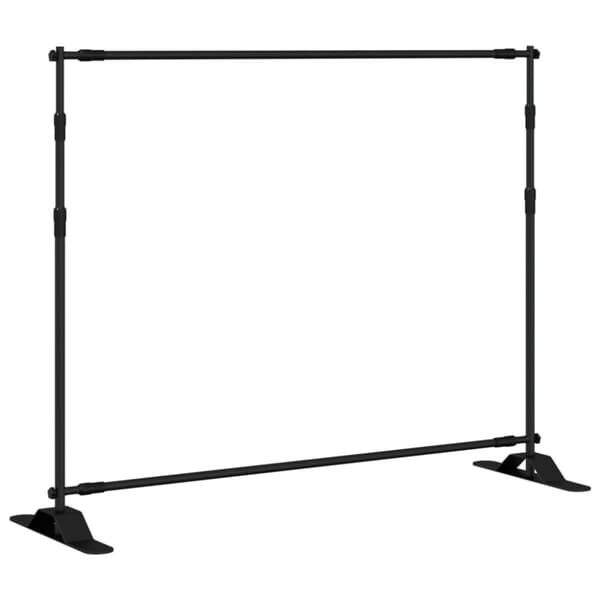 vidaXL Bakgrundsstativ 2 st svart 254x243 cm stål