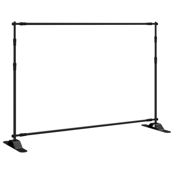 vidaXL stativ til fotobaggrund 2 stk. 305x243 cm stål sort