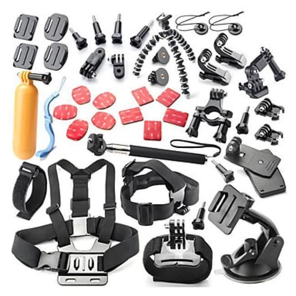 Kit med 43 GoPro tillbehörsfäste - LOOKSHOP - Allt i ett - Svart - EVA, gummi, plast, nylon
