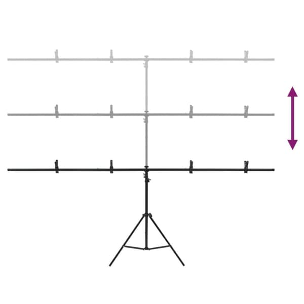 Studiofästen & -stativ - Living T-stativ svart 201x60x(70-200) cm