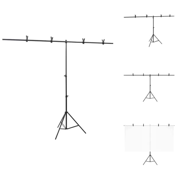 Studiofästen & -stativ - Living T-stativ svart 201x60x(70-200) cm