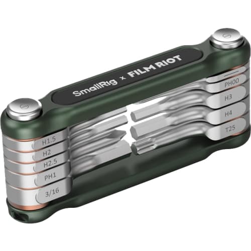 SmallRig 4814 x FILM RIOT 10-in-1 Folding Wrench Set with Multiple Angle Positioning Green
