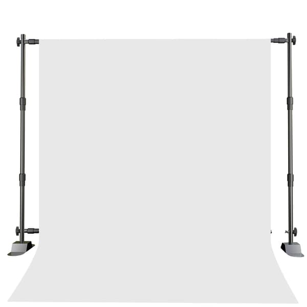 Backdrop Ställkit, Justerbar Höjd, Tungt Stålkonstruktion,2,4x3,0M Vit