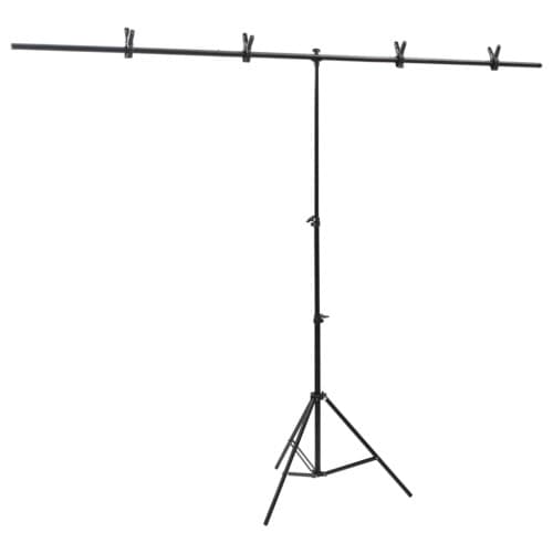 T-stativ svart 201x60x(70-200) cm