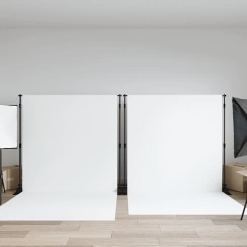 Bakgrundsstativ 2 st svart 254x243 cm stål