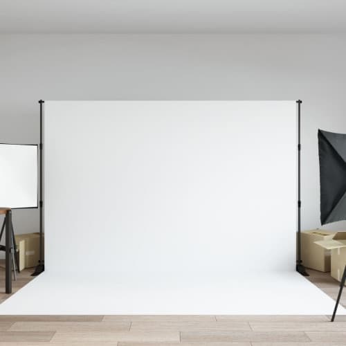 Bakgrundsstativ svart 305x243 cm stål