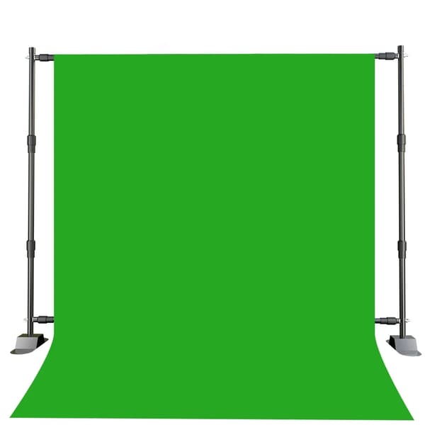 Valokuvataustan teline, säädettävä korkeus, useita väri vaihtoehtoja,Vihreällä kankaalla, 2.4x3M