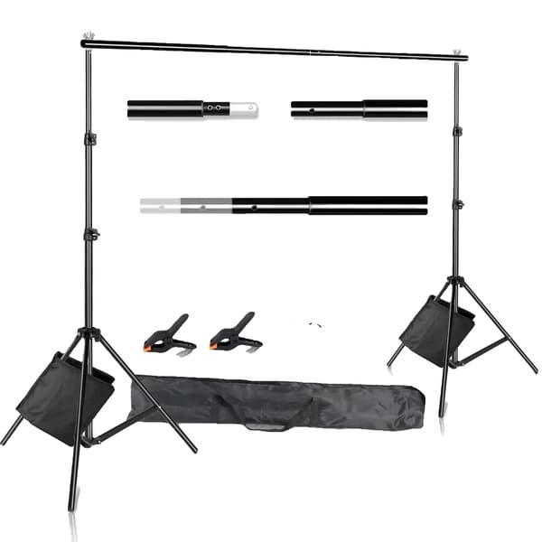 Fotografi Bakgrunds Stativ, Justerbar Höjd, Teleskopisk Tvärstång,2.6Mx3M, Ny flexibel sandsäck
