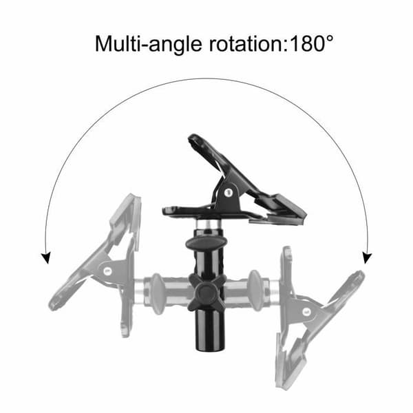 Emart - EM-MCH-2 - Set med 2 kraftfulla metallklämmor, reflektorhållare för fotostudio och paraplyreflektor