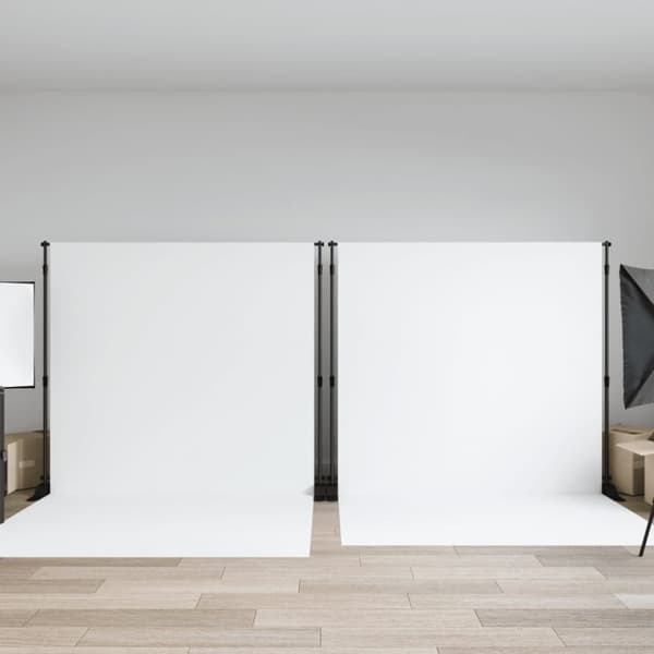 Bakgrundsstativ 2 st svart 305x243 cm stål