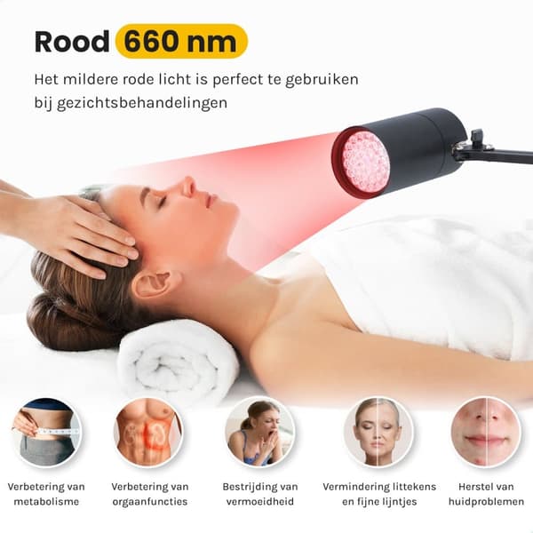 Bolusso Infraröd LED Lampa – Smärtlindring med Värmeterapi för Leder & Muskler – Ställbar Höjd & Effektiv Infraröd Behandling för Hemmabruk