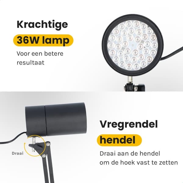 Bolusso Infraröd LED Lampa – Smärtlindring med Värmeterapi för Leder & Muskler – Ställbar Höjd & Effektiv Infraröd Behandling för Hemmabruk