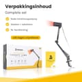 Miniatyrbild 10 av 11: Bolusso Infraröd LED Lampa – Smärtlindring med Värmeterapi för Leder & Muskler – Ställbar Höjd & Effektiv Infraröd Behandling för Hemmabruk