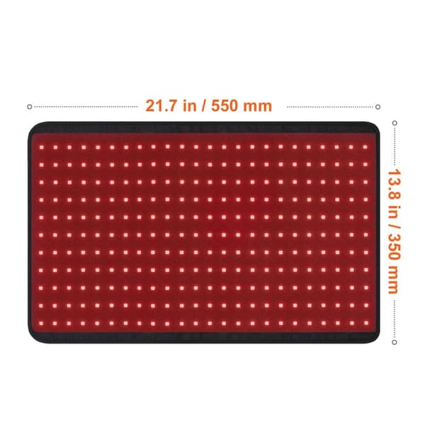Rød Lys Terapi Pad, 264 LED'er, Justerbare Indstillinger og Timer,BRL-1140