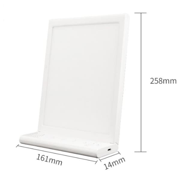 INN® ljusterapi lamptimer 10-60 minuter 258x161x14mm 10 integrerade naturlig miljö djur ringsignaler vita
