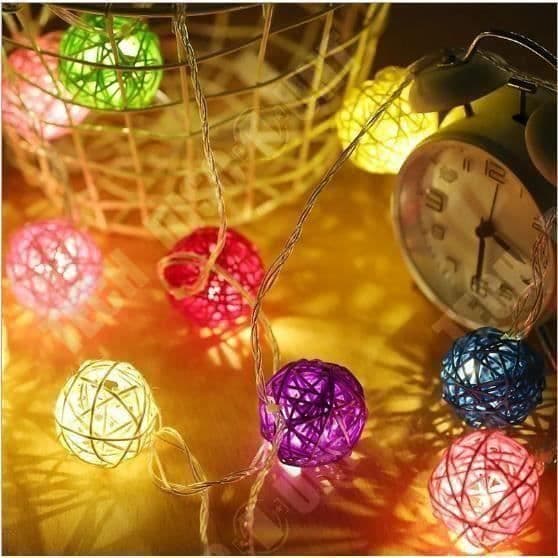TD® LED-slingor flickhjärta heminredning juldekoration batteri 5CM sepak takraw lampor stjärnor lumèr