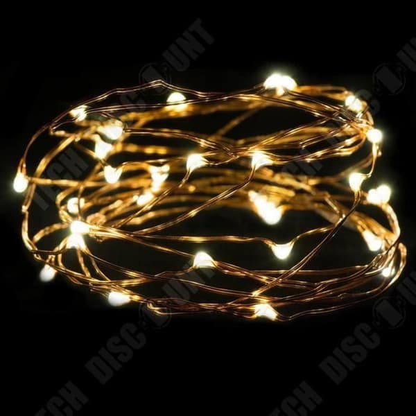 TD® 3M 30LED Silver Button Powered Copper Wire Mini Garland Lights You Solar Copper Wire Lights LED String