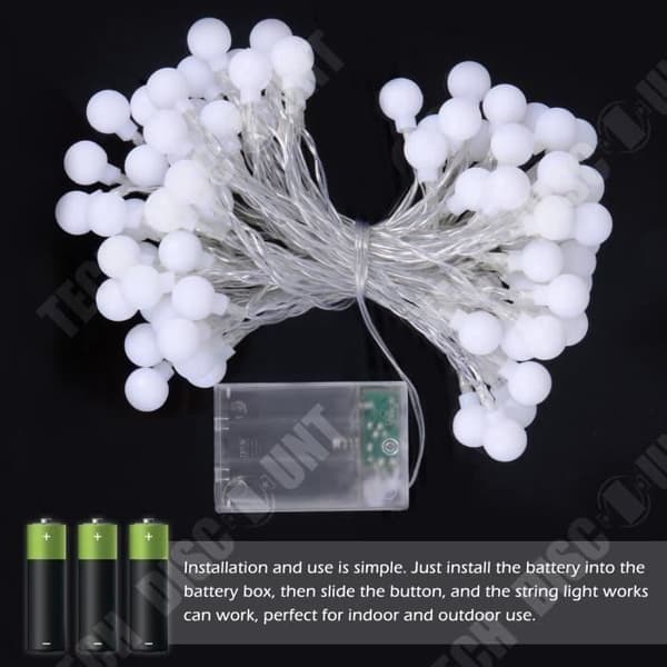 TD® 80 Glödlampor - Varmvit - 10 m LED-nät röd bollstjärna lampor dekoration sovsal säng hängande lykta nattmarknad st