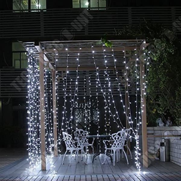 LED-ljusridå - TD® - 3m x 3m - 300 vita lampor - Bröllopsdekoration - Festlig atmosfär