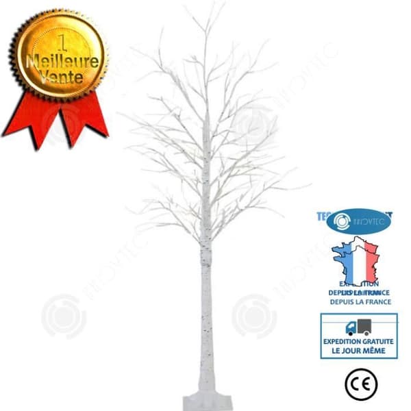 INN Mini Träd Ljus Konstgjord Björk Kvist Dekoration Strängljus 24 LED inomhus 60cm