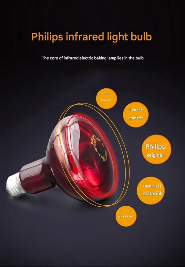 Philips Infrarød 100W lampe bordlampe til fysioterapi