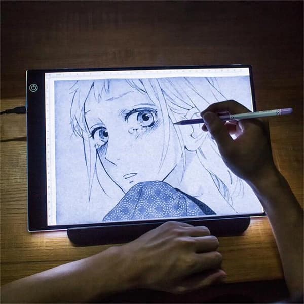 Ljusplatta A4 LED 3-lägen Dimmer Ljusbord Ritplatta Portabel Diamond Painting