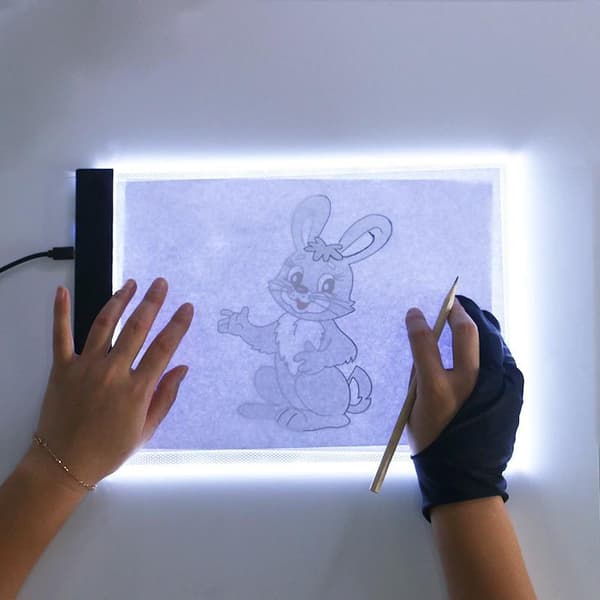 Ljusplatta A4 LED 3-lägen Dimmer Ljusbord Ritplatta Portabel Diamond Painting