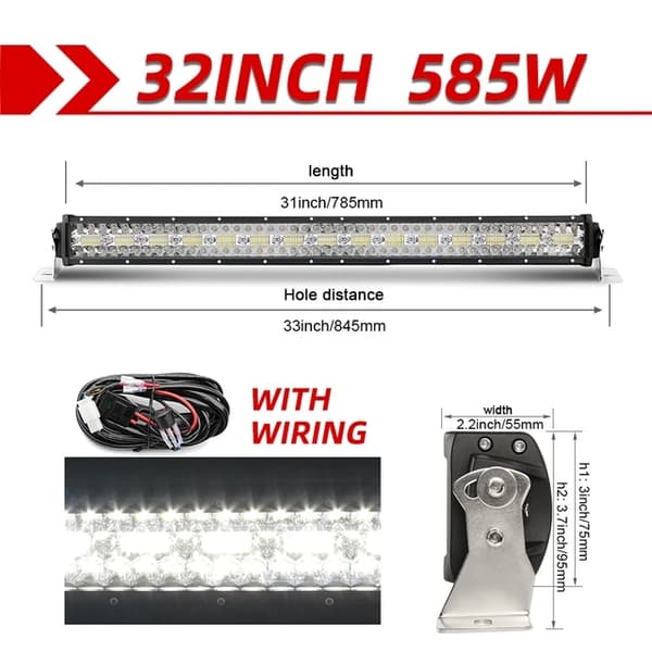 LED-valopalkki, 42 tuumaa, 780W teho, 52 975W johdolla