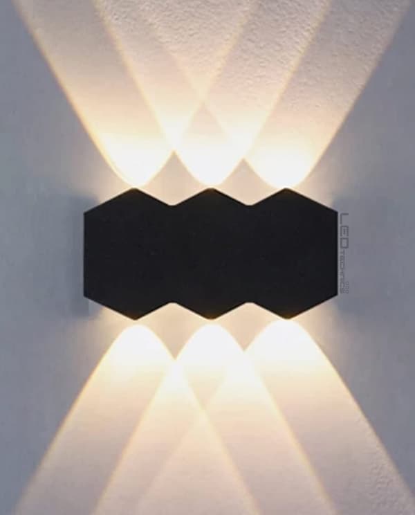 Honeycomb - væglampe - facadelampe top bund LED 6W