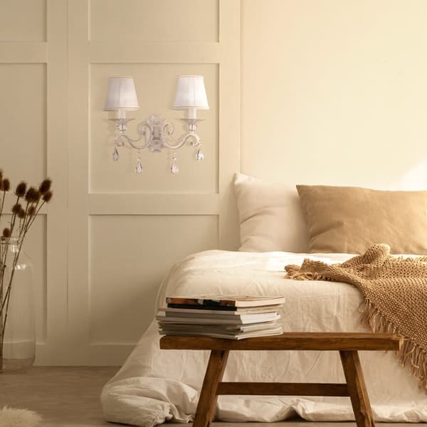 Grace Væglampe Sconce E14x2 40W Hvidmetal 39 cm IP20