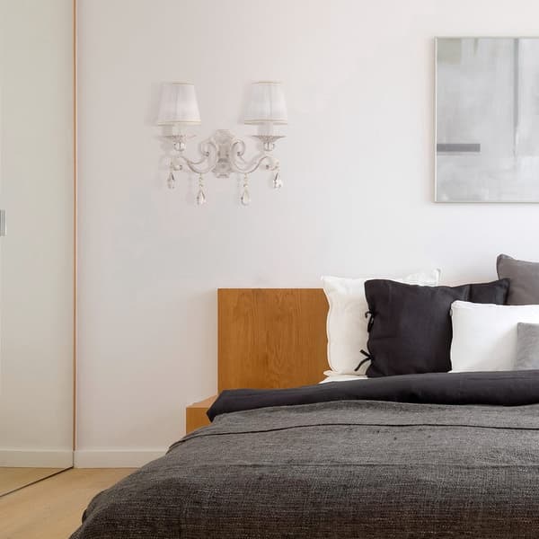 Grace Væglampe Sconce E14x2 40W Hvidmetal 39 cm IP20
