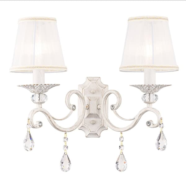 Grace Væglampe Sconce E14x2 40W Hvidmetal 39 cm IP20