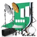 Miniatyrbild 2 av 2: Fotostudio Kit, 50 x 70 cm Softbox, 2,6 x 3 m Bakgrundsstativ,Fotostudio Kit 36