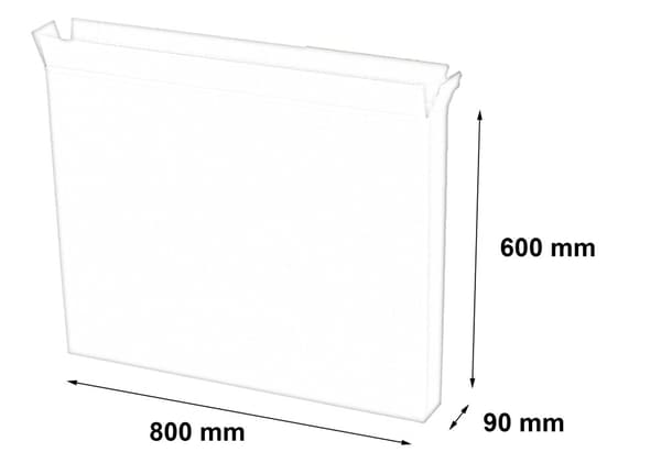 Laatikko 800x90x600mm teleskooppi A3 - 10 kpl