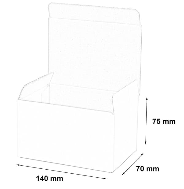 Formad ask 140x70x75mm vit 20 st