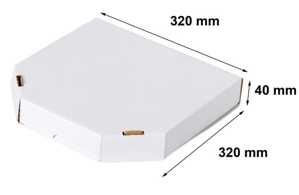 Muotoiltu laatikko 320x320x40mm Pizza 10 kpl
