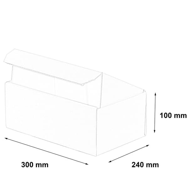 Formet æske 300x240x100mm 20 stk.